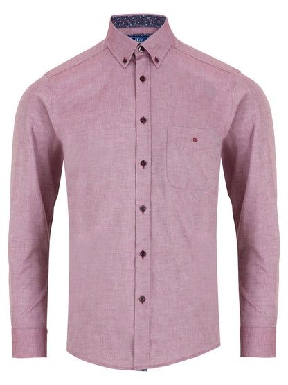 Drifter Pure Cotton Sleeve Shirt - Red Melange