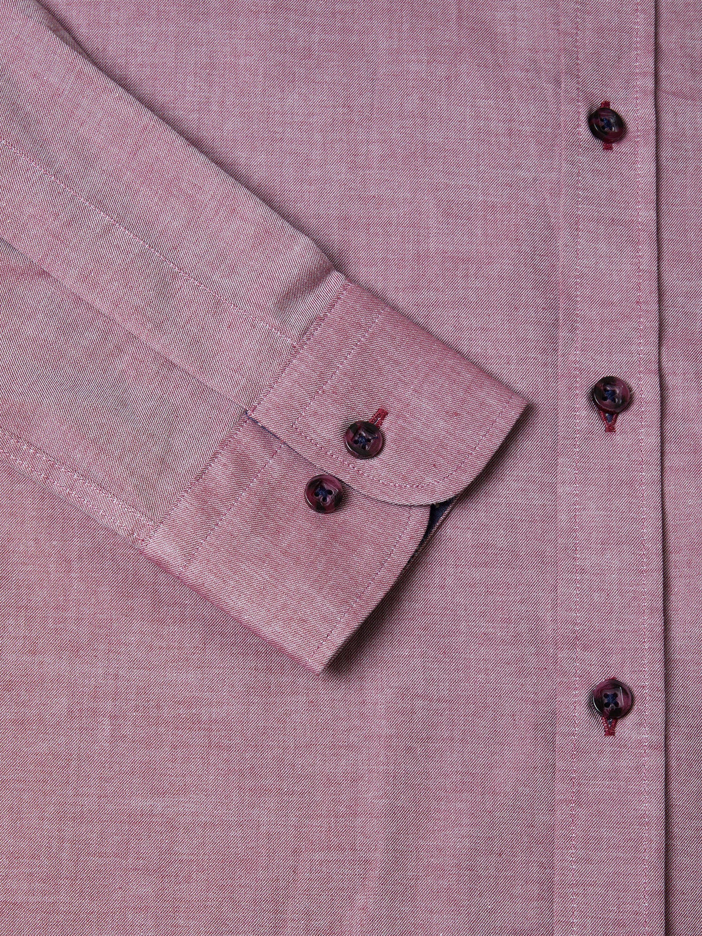 Drifter Pure Cotton Sleeve Shirt - Red Melange