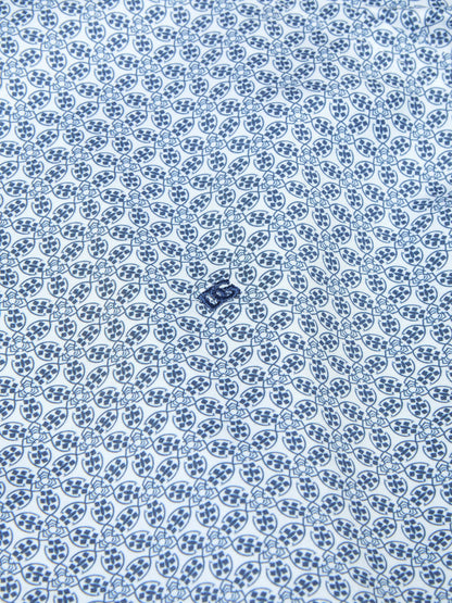 Pure Cotton Button-Down Long-Sleeve Shirt - Floral Print