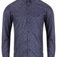 Pure Cotton Button-Down Long-Sleeve Shirt - Floral Print Navy