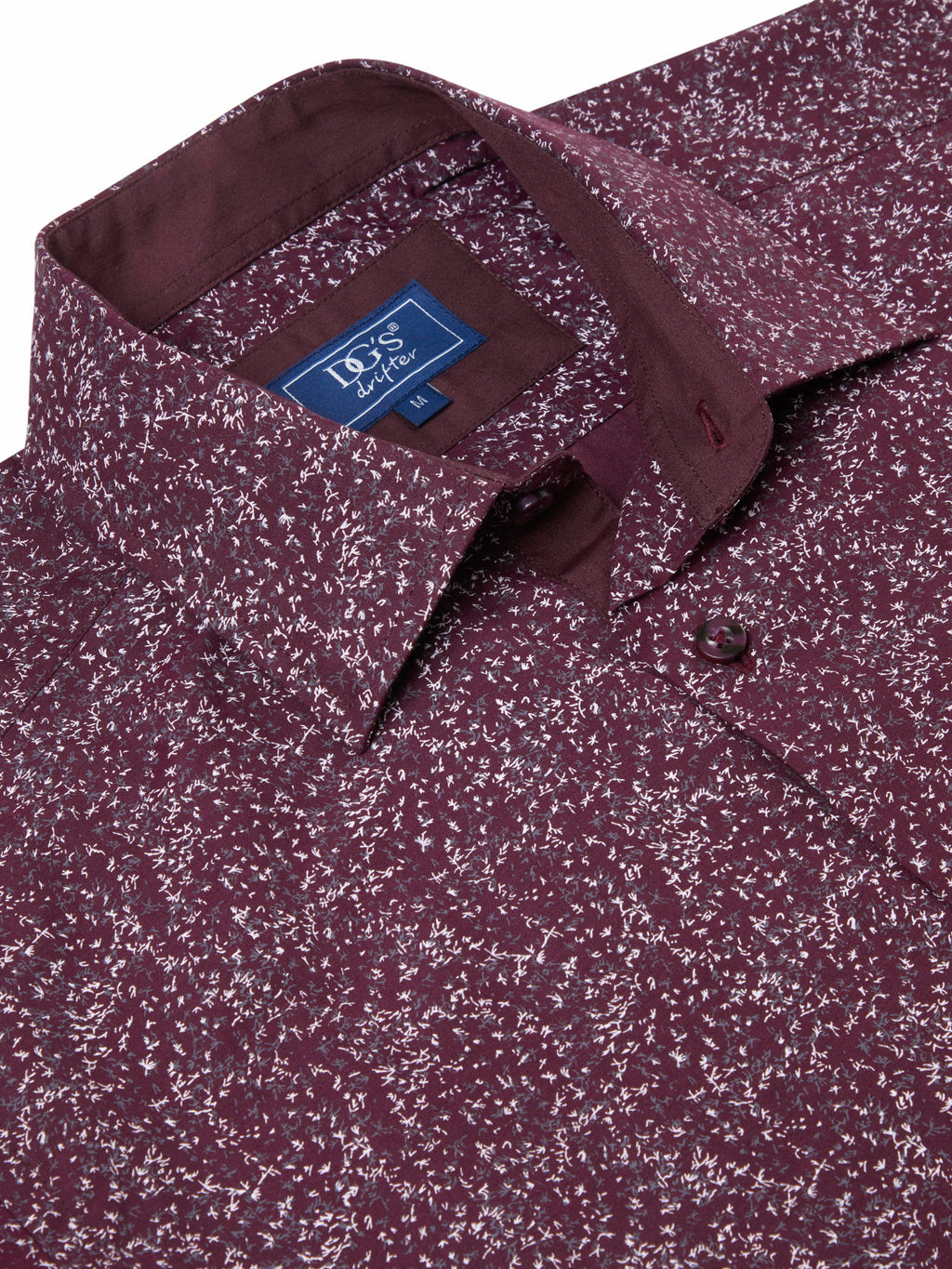 Fine Floral Print Shirt - Maroon