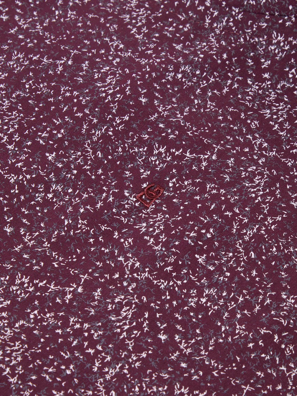 Fine Floral Print Shirt - Maroon