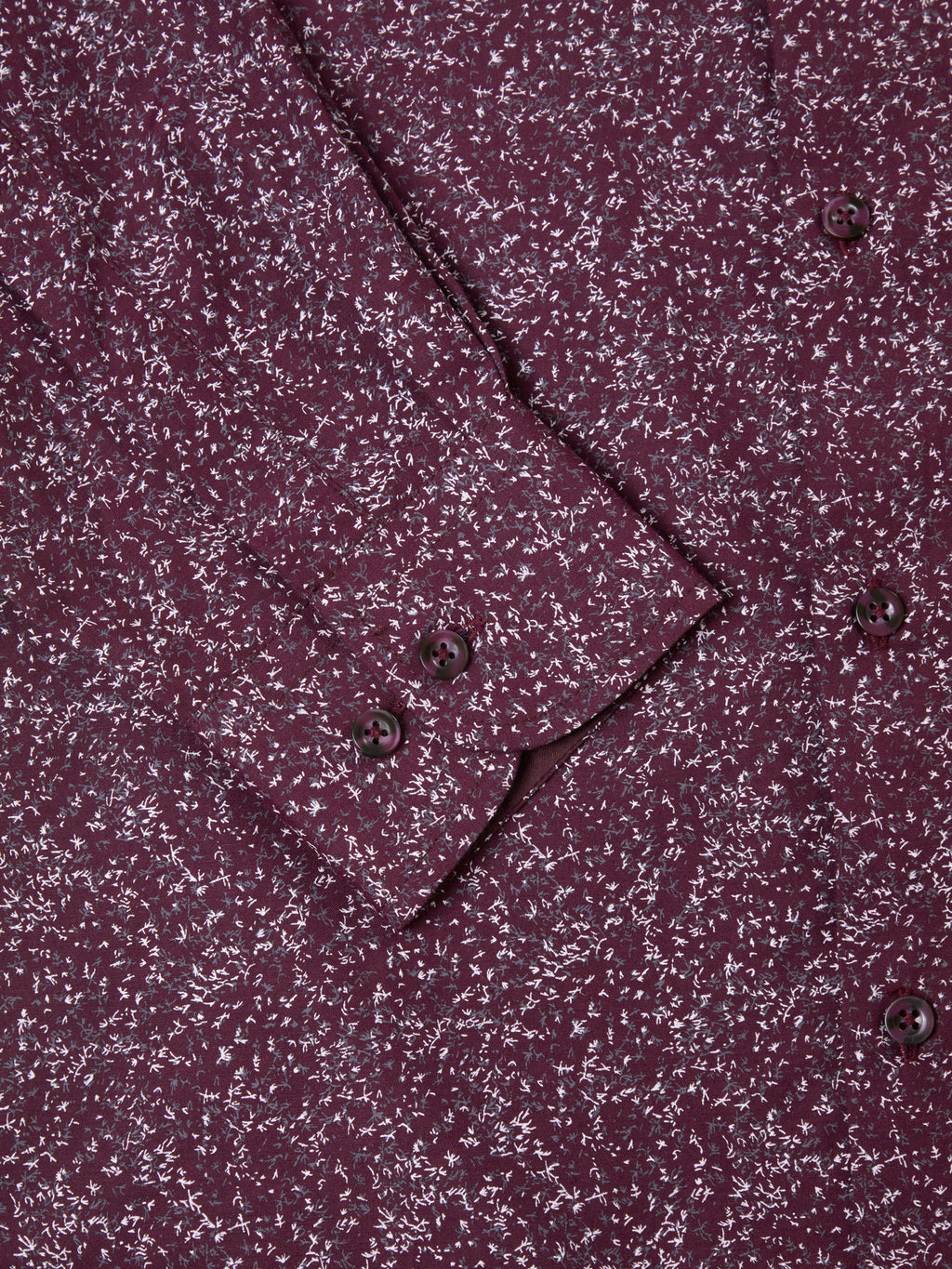 Fine Floral Print Shirt - Maroon