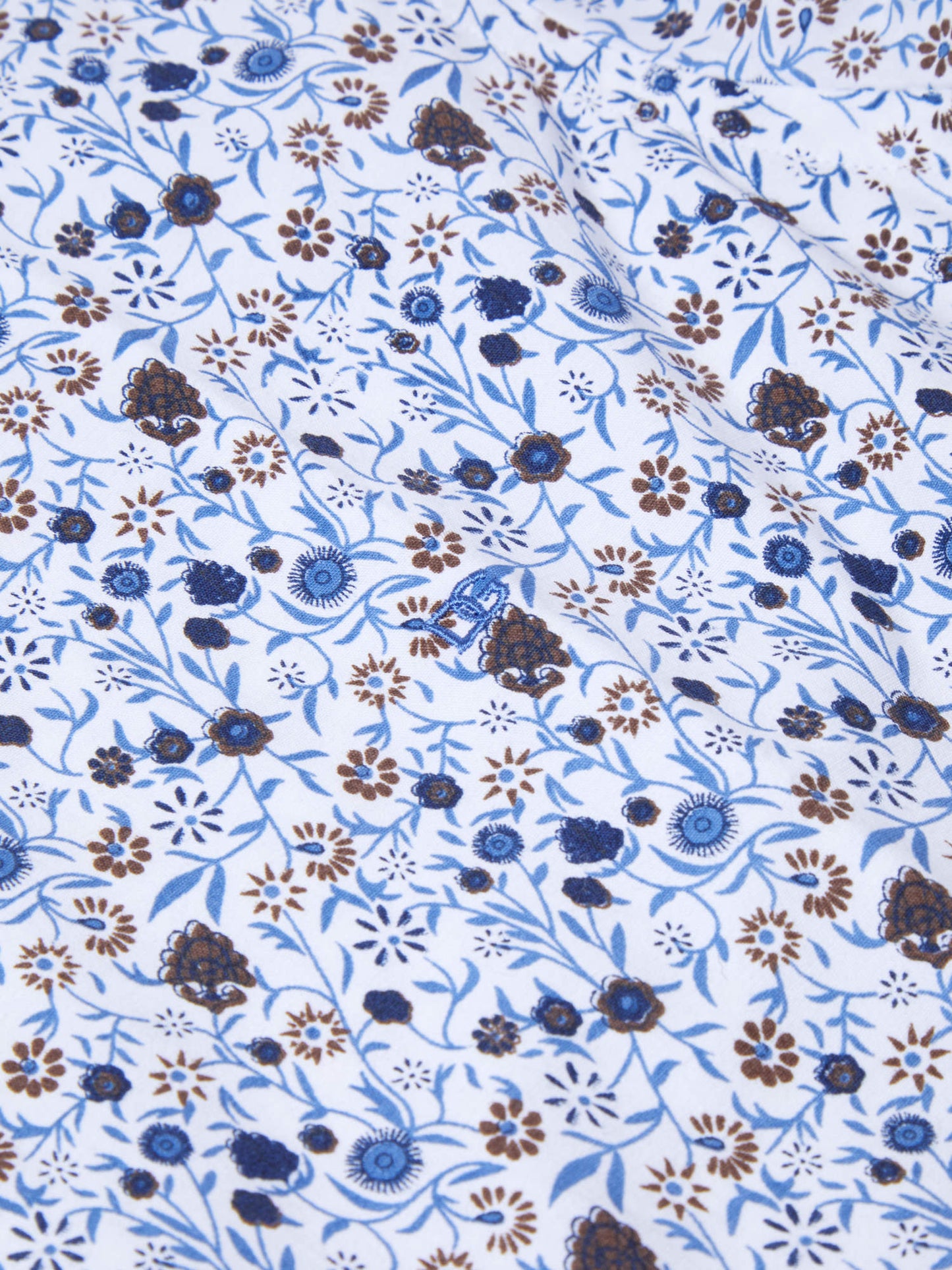 Drifter Cotton Mix Sleeve Shirt - Blue Floral