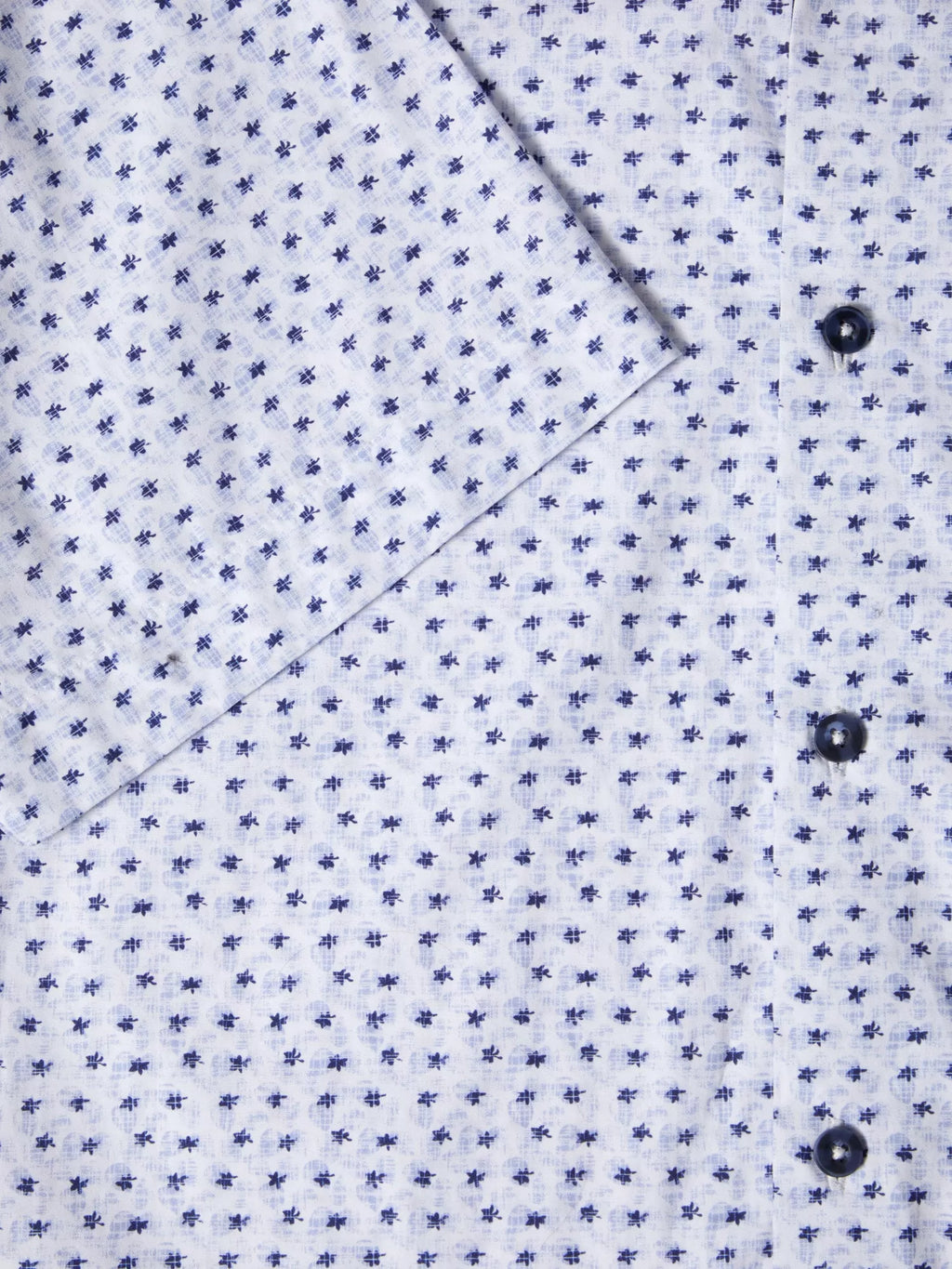 IVANO Patterned Short Sleeve Shirt - Blue/ White