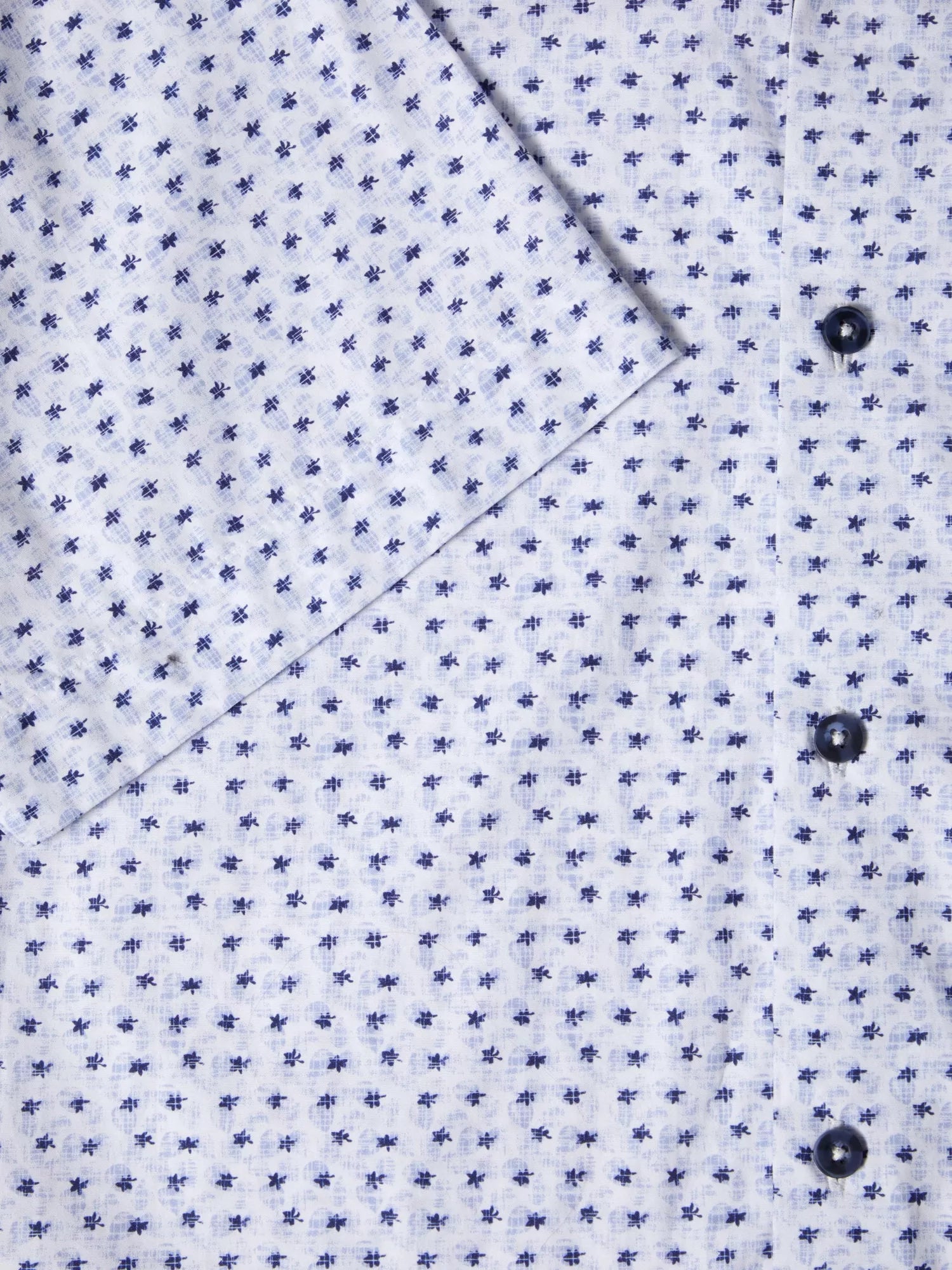 IVANO Patterned Short Sleeve Shirt - Blue/ White