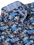 Pure Cotton Short-Sleeve Shirt - Navy Floral