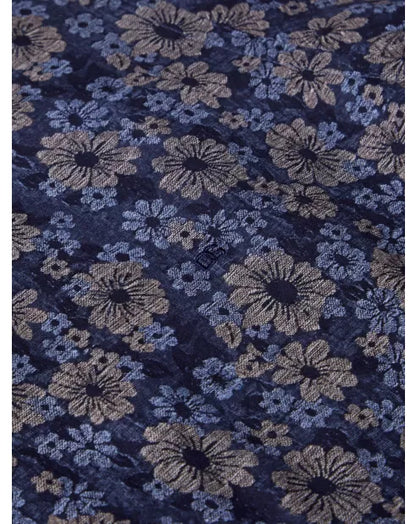Pure Cotton Short-Sleeve Shirt - Navy Floral II