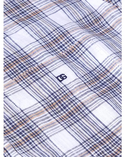 IVANO Checked Short Sleeve Shirt - Stone