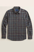 Warm-Handle Cotton Plaid Check Shirt - Blue
