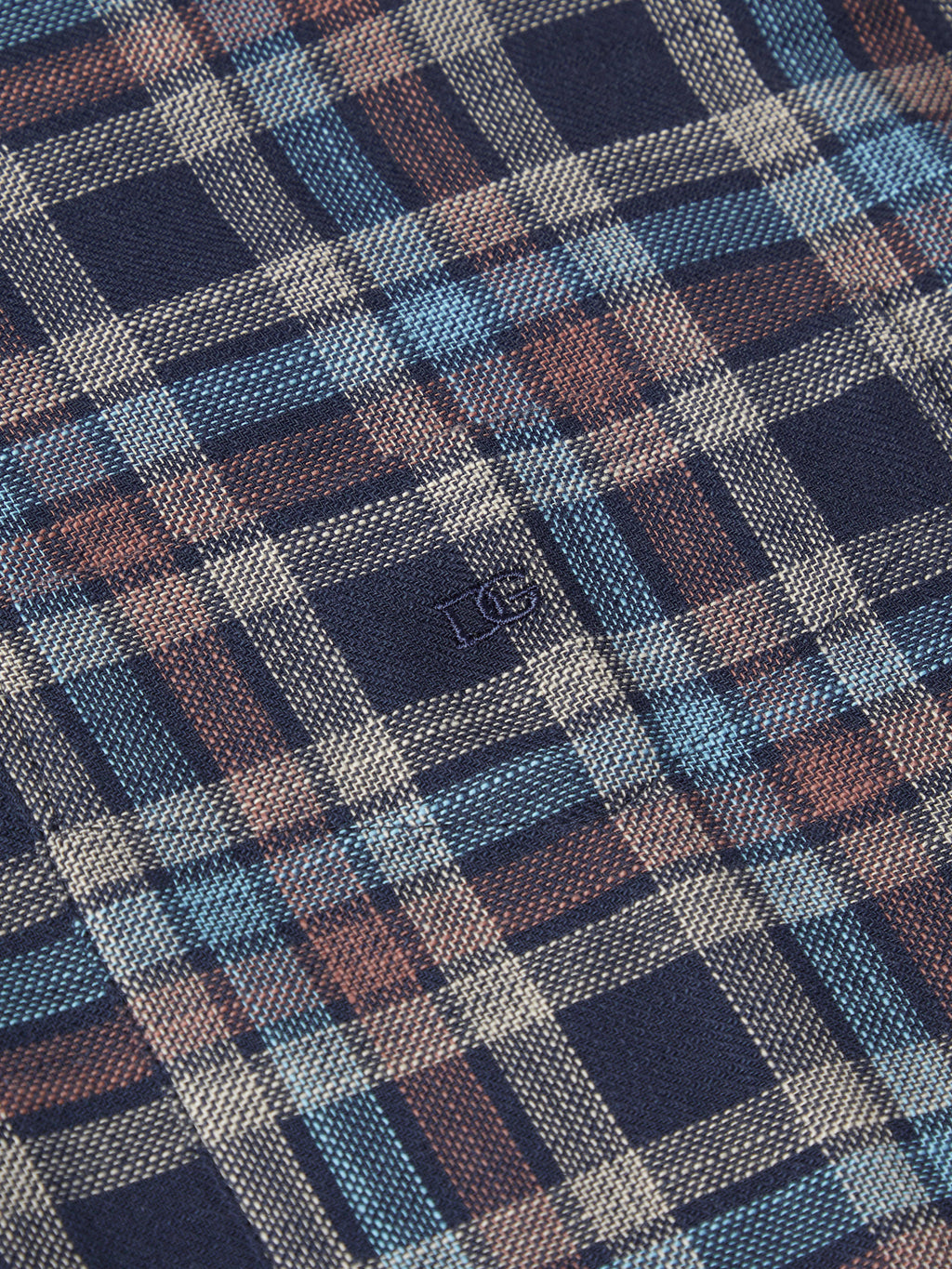 Warm-Handle Cotton Plaid Check Shirt - Blue