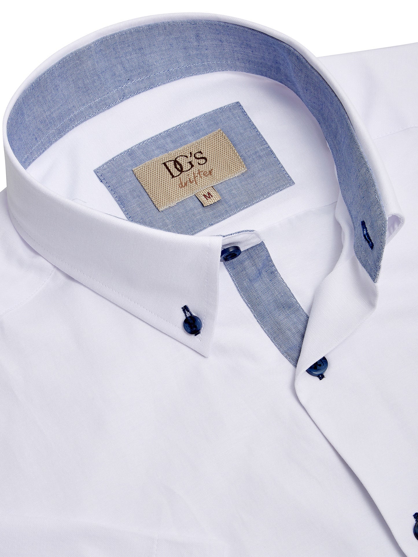 Cotton-Blend Button-Down Short-Sleeve Shirt - White