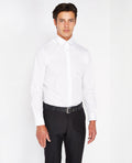 Tapered Fit Long Sleeve Shirt - White
