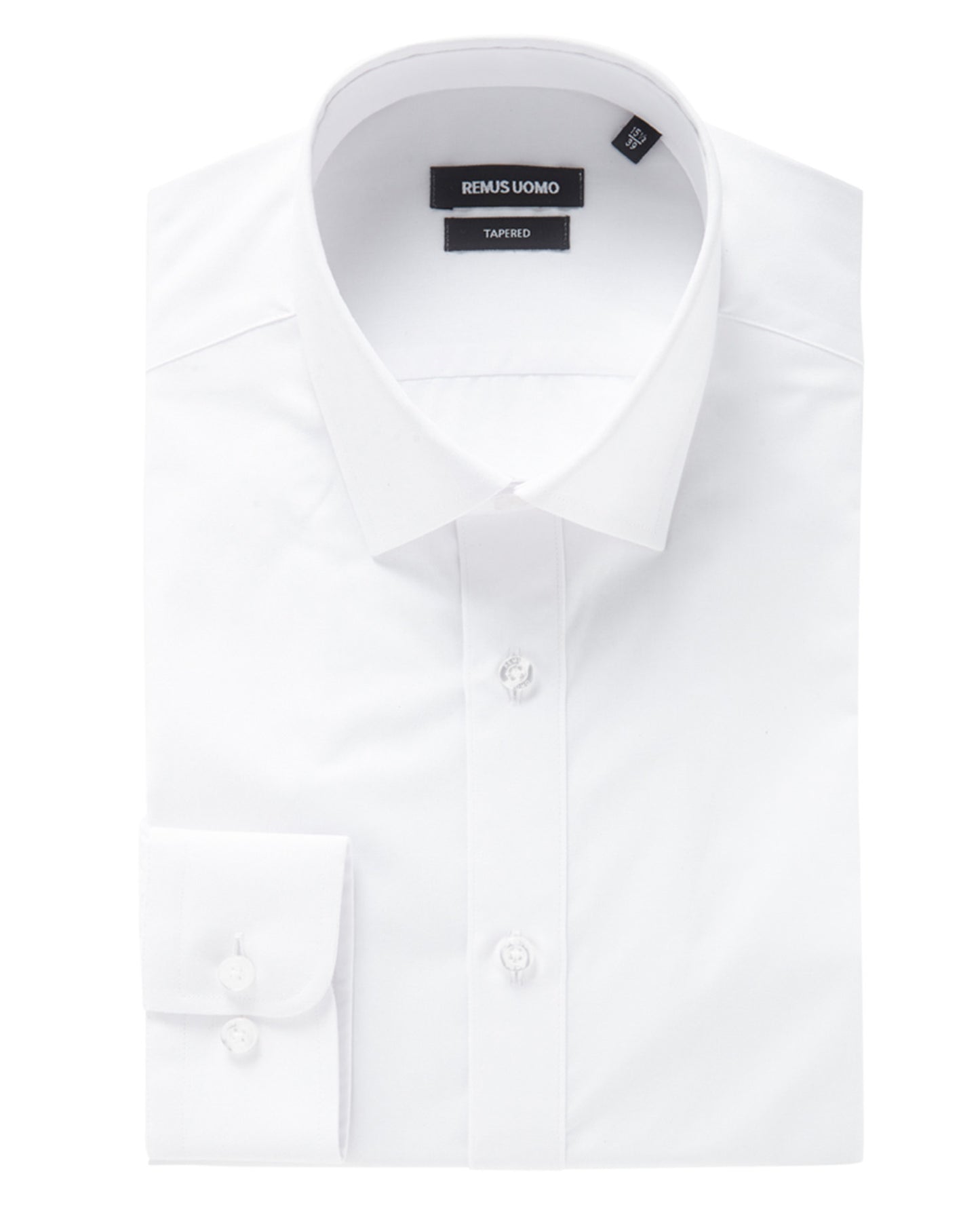 Tapered Fit Long Sleeve Shirt - White