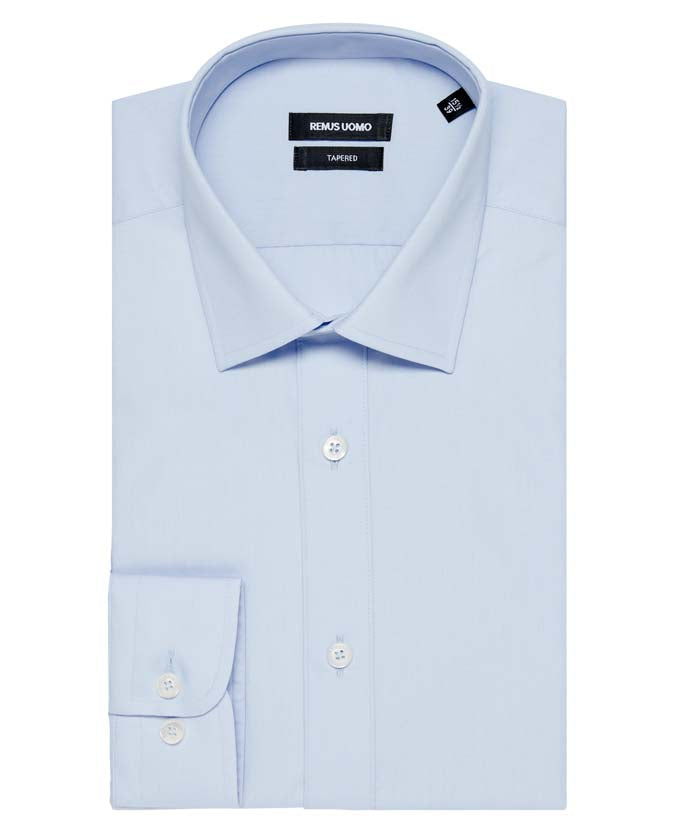 Tapered Fit Long Sleeve Shirt - Light Blue