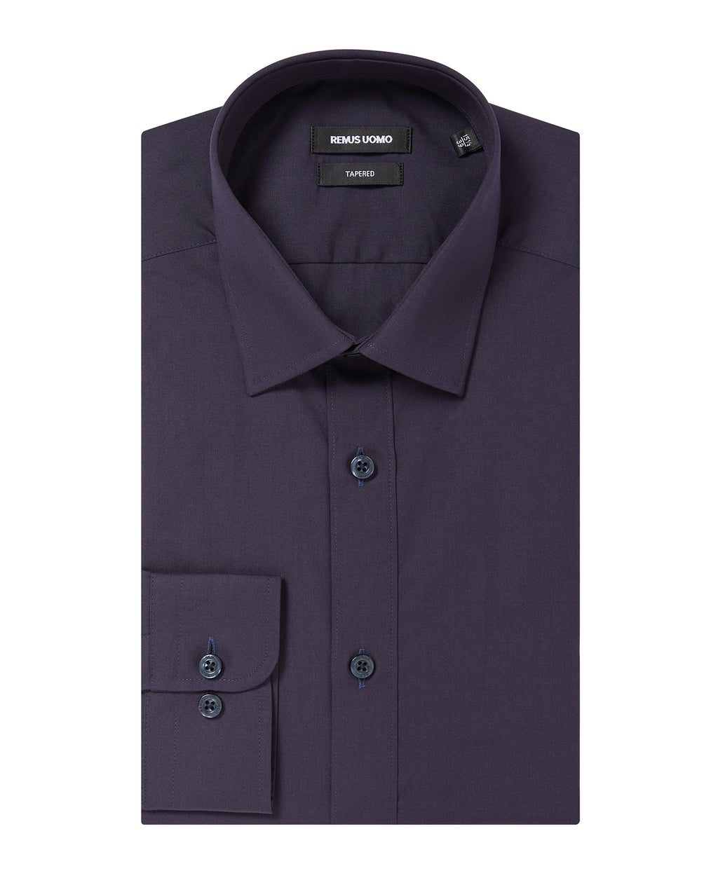 Tapered Fit Long Sleeve Shirt - Navy