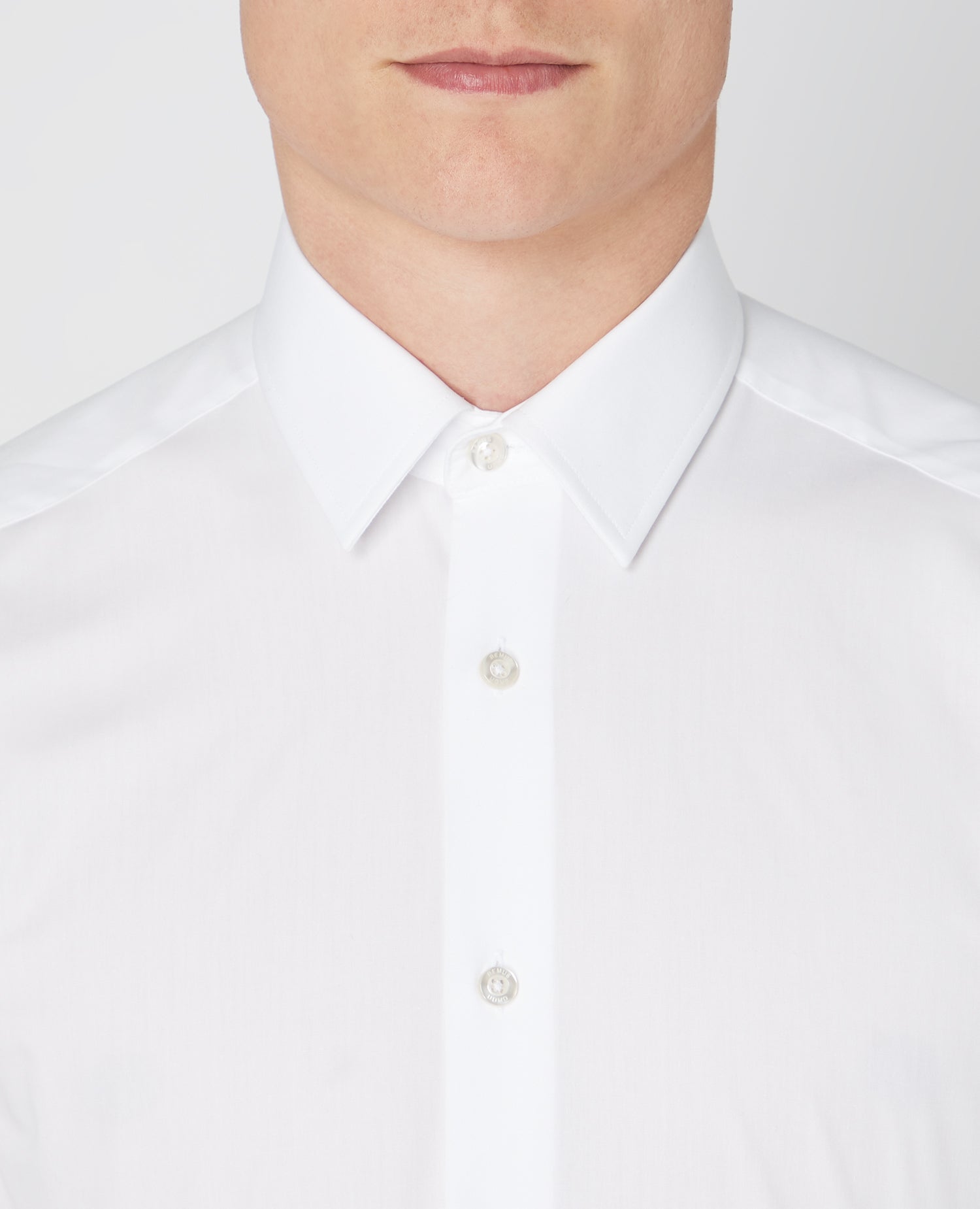 Slim Fit Long Sleeve Shirt - White