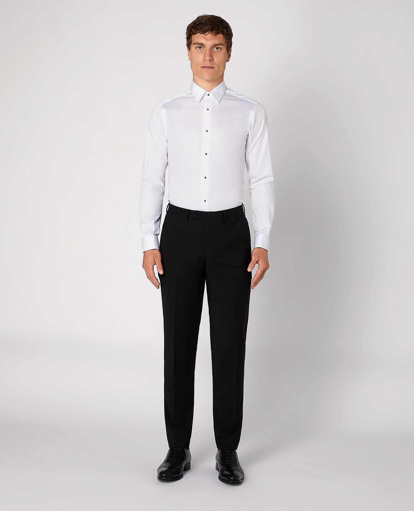 Tapered Fit Dress Shirt with Removable Studs