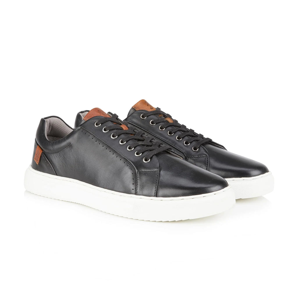Cavan Leather Trainer - Black