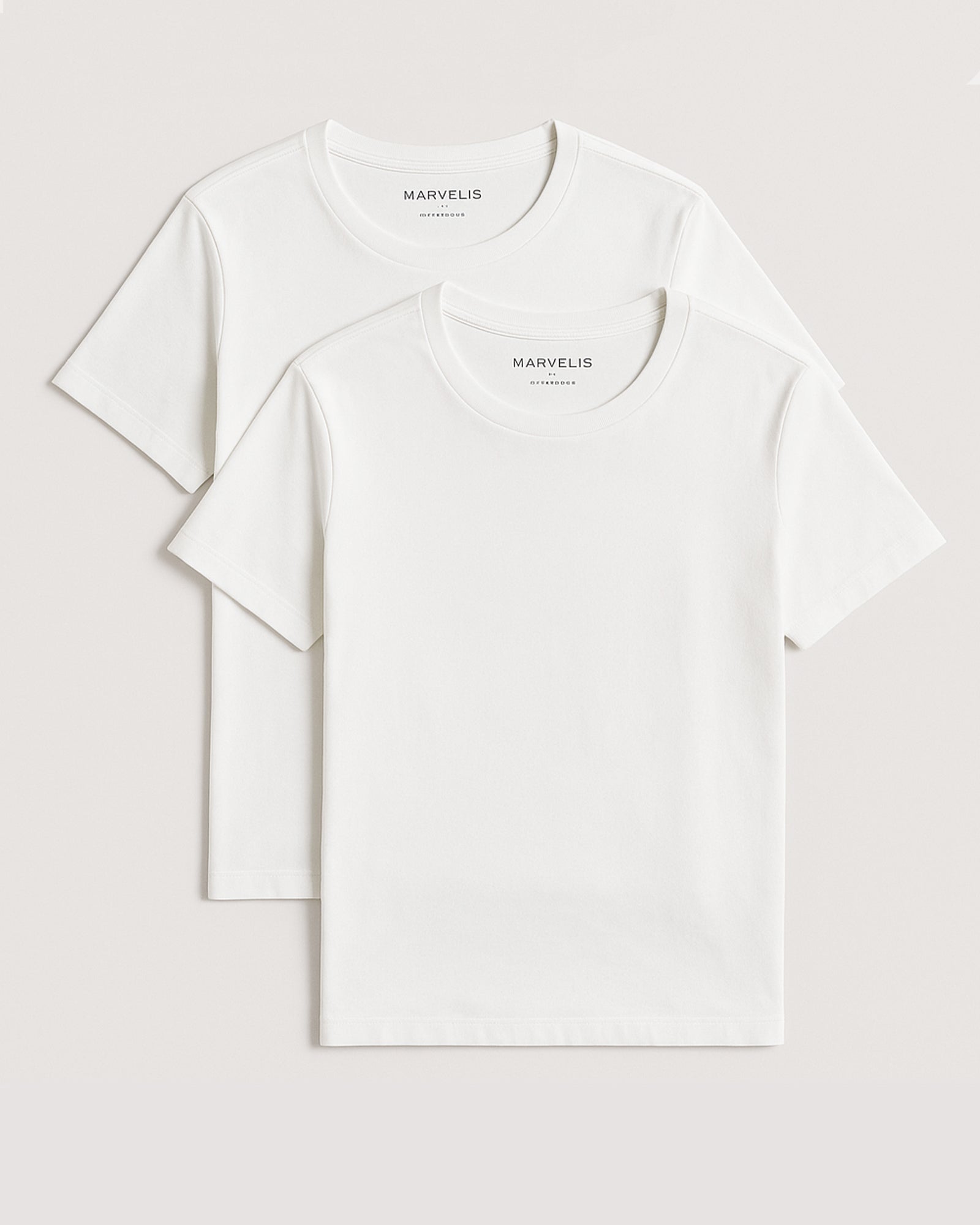 Marvelis Modern Fit 2-Pack T-Shirts — White (100% Cotton)