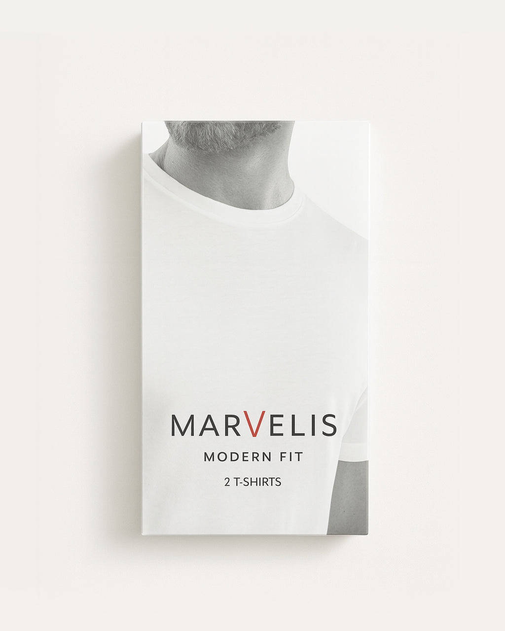 Marvelis Modern Fit 2-Pack T-Shirts — Black (100% Cotton)