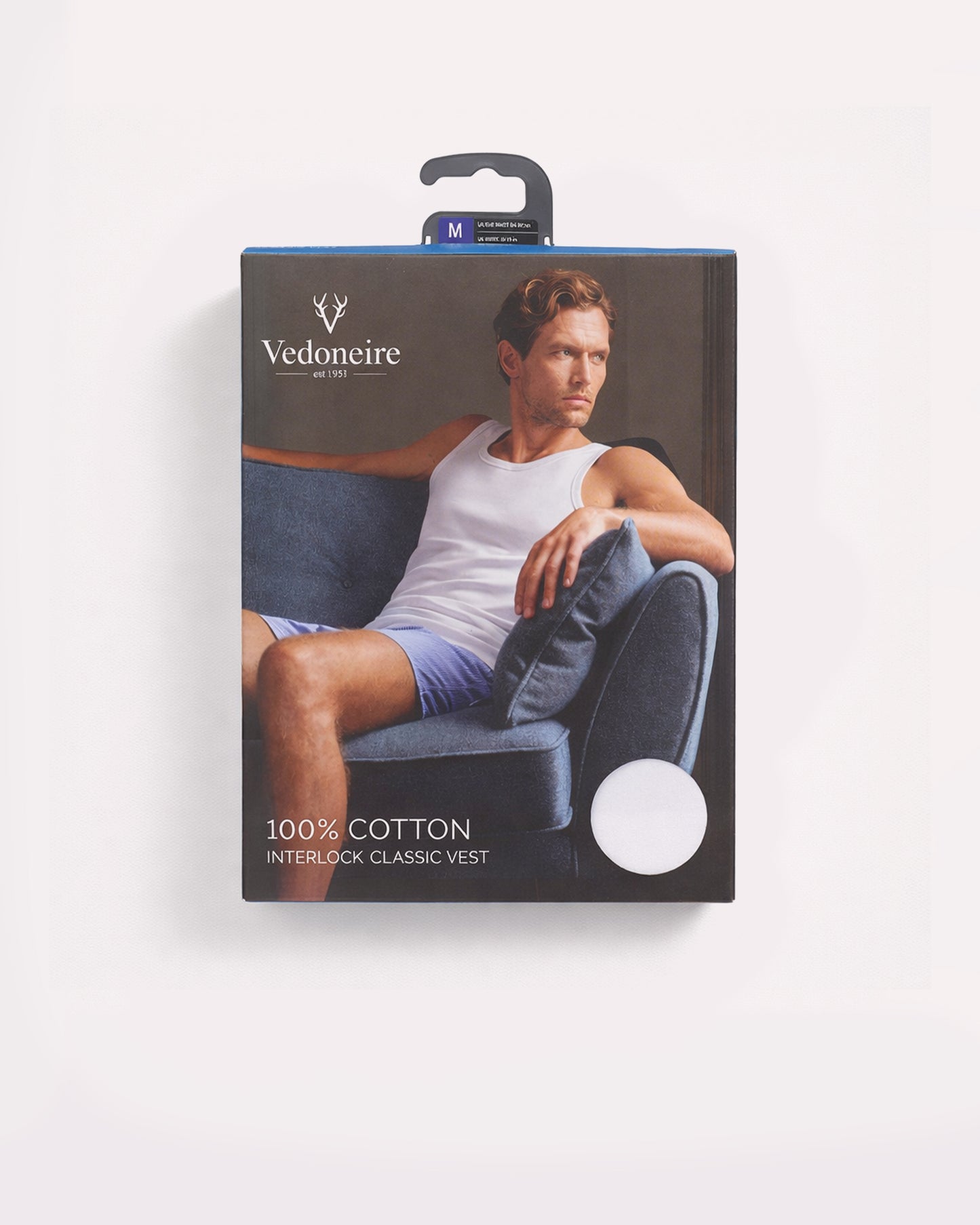 Men's Egyptian Cotton Classic Sleeveless Vest x 1 (2007 White)