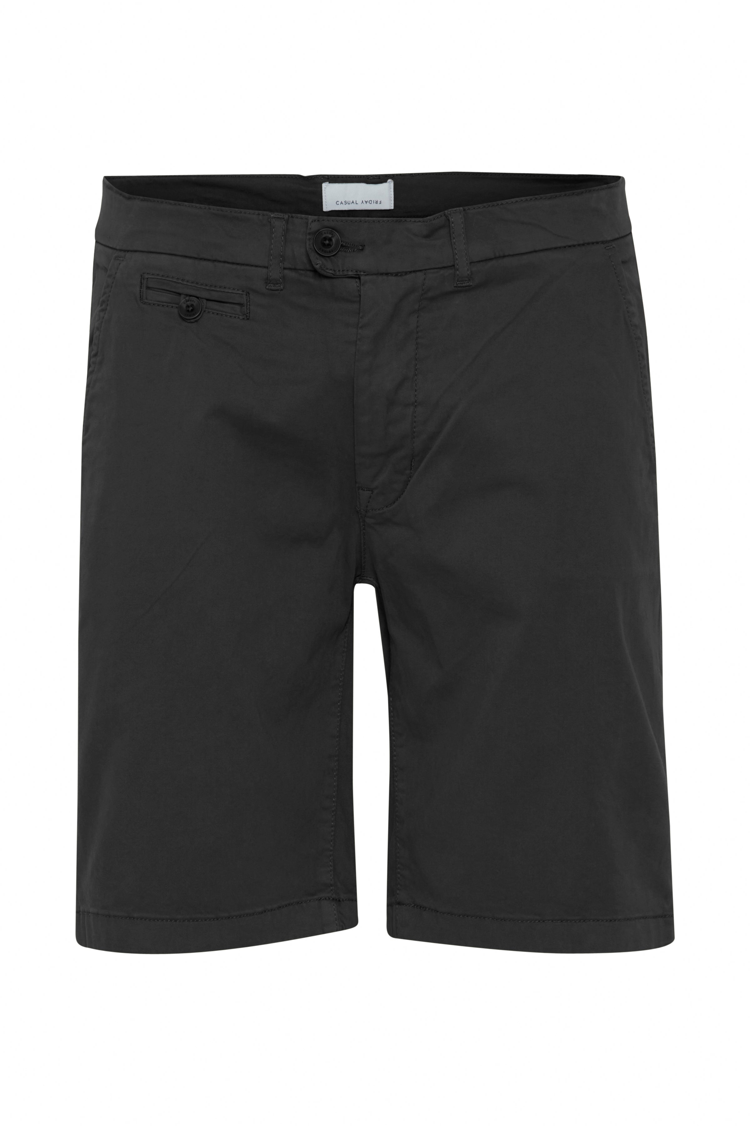 Cotton Blend Smart Chino Shorts - Black