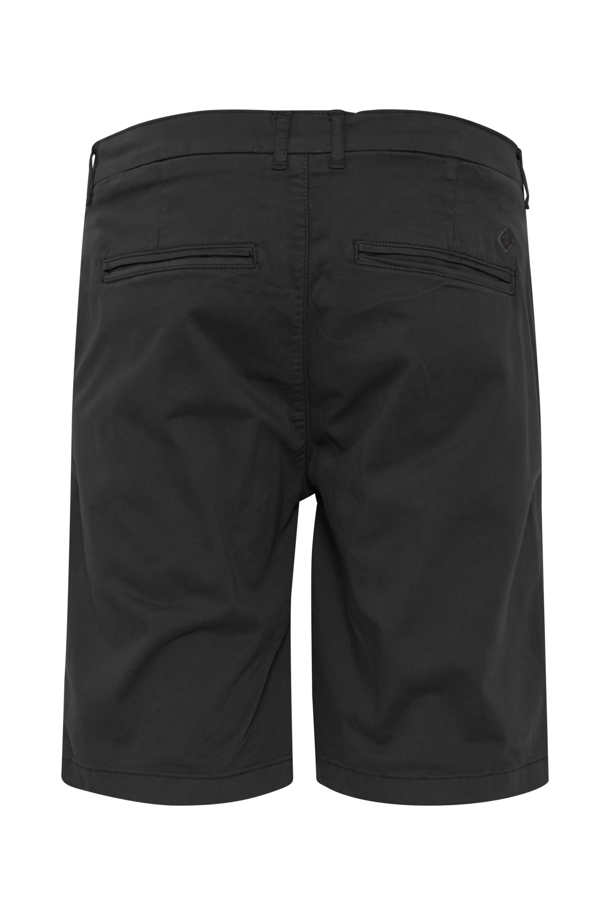 Cotton Blend Smart Chino Shorts - Black