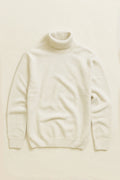 Super Soft Italian Wool Knit Roll-Neck Jumper - Ecru