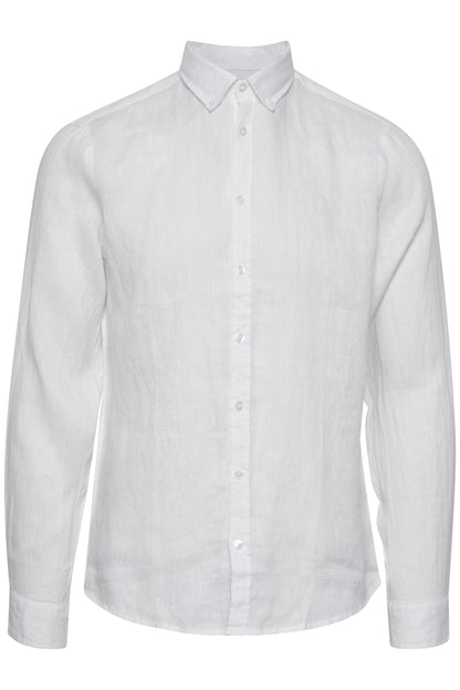 CFANTON Linen Long Sleeve Shirt - White