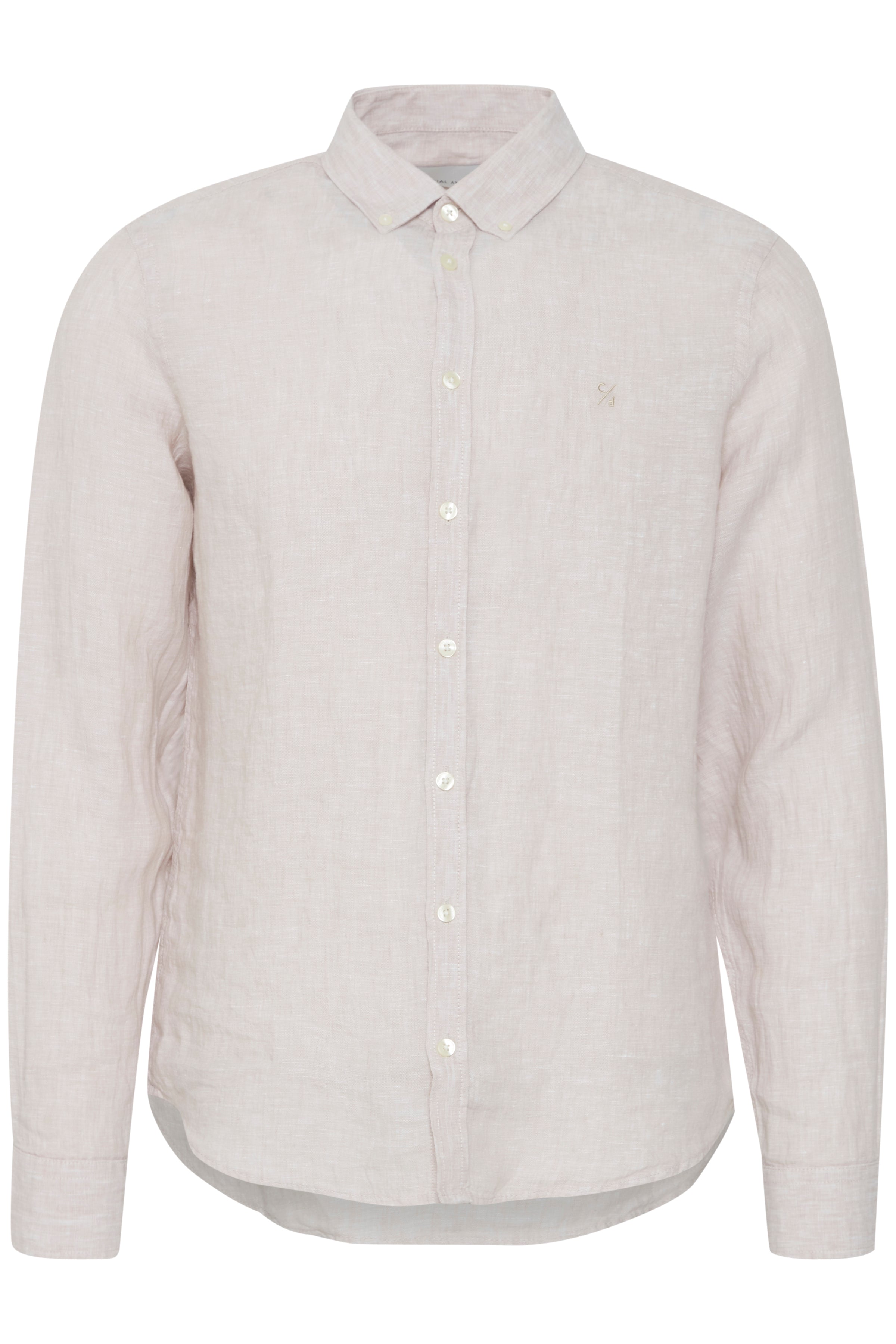 CFANTON Linen Long Sleeve Shirt - Beige