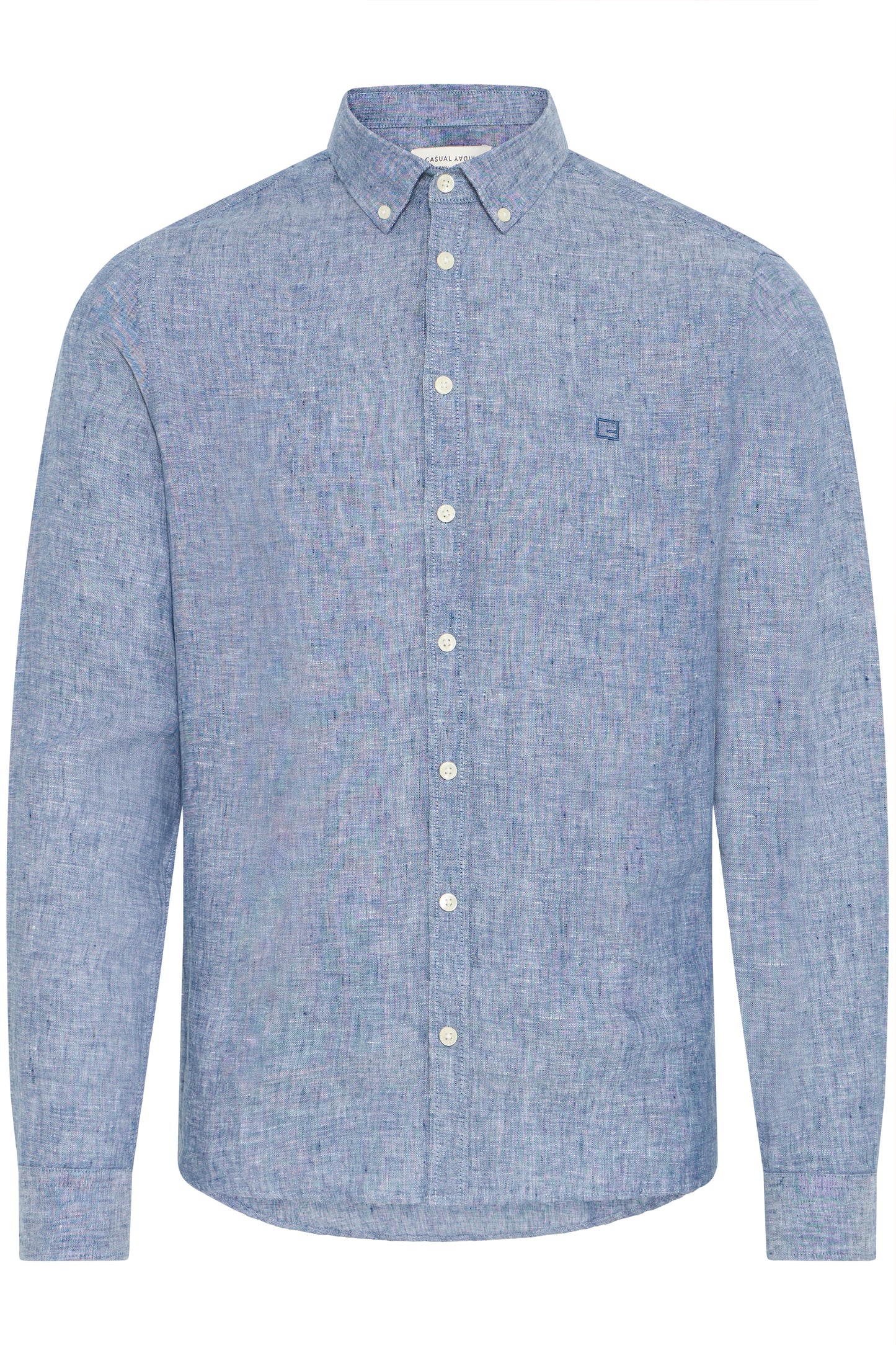 CFANTON Linen Long Sleeve Shirt - Sky Blue