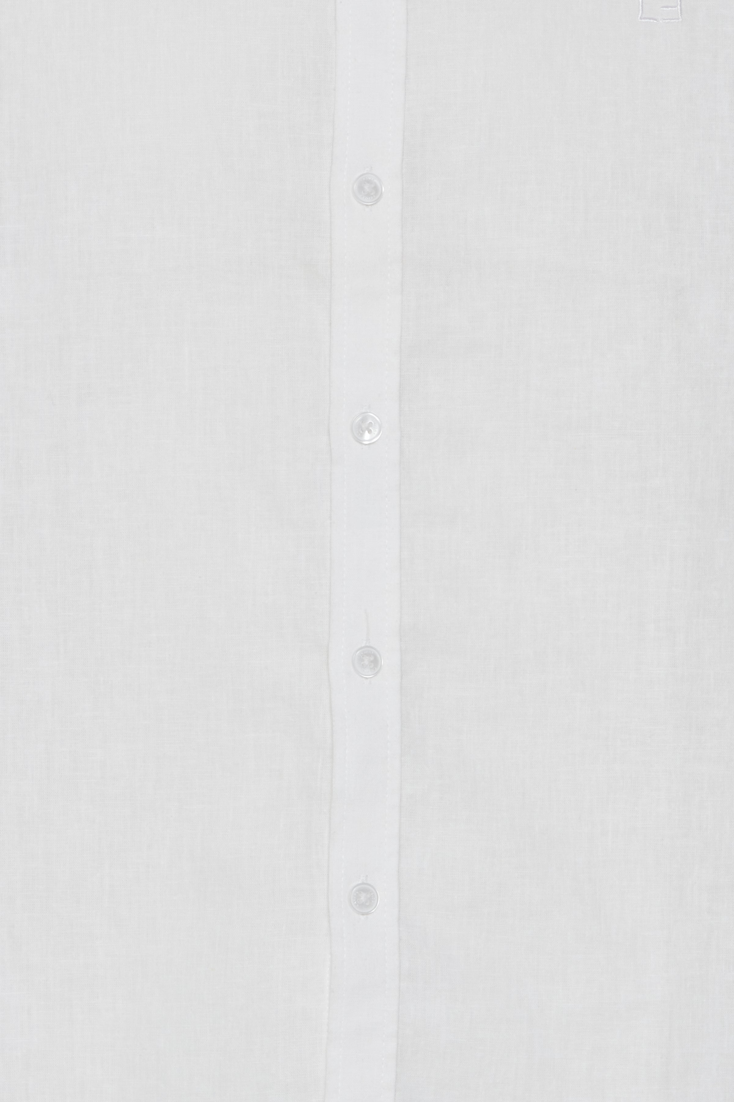 CFANTON Grandad Collar Linen Mix Shirt - White