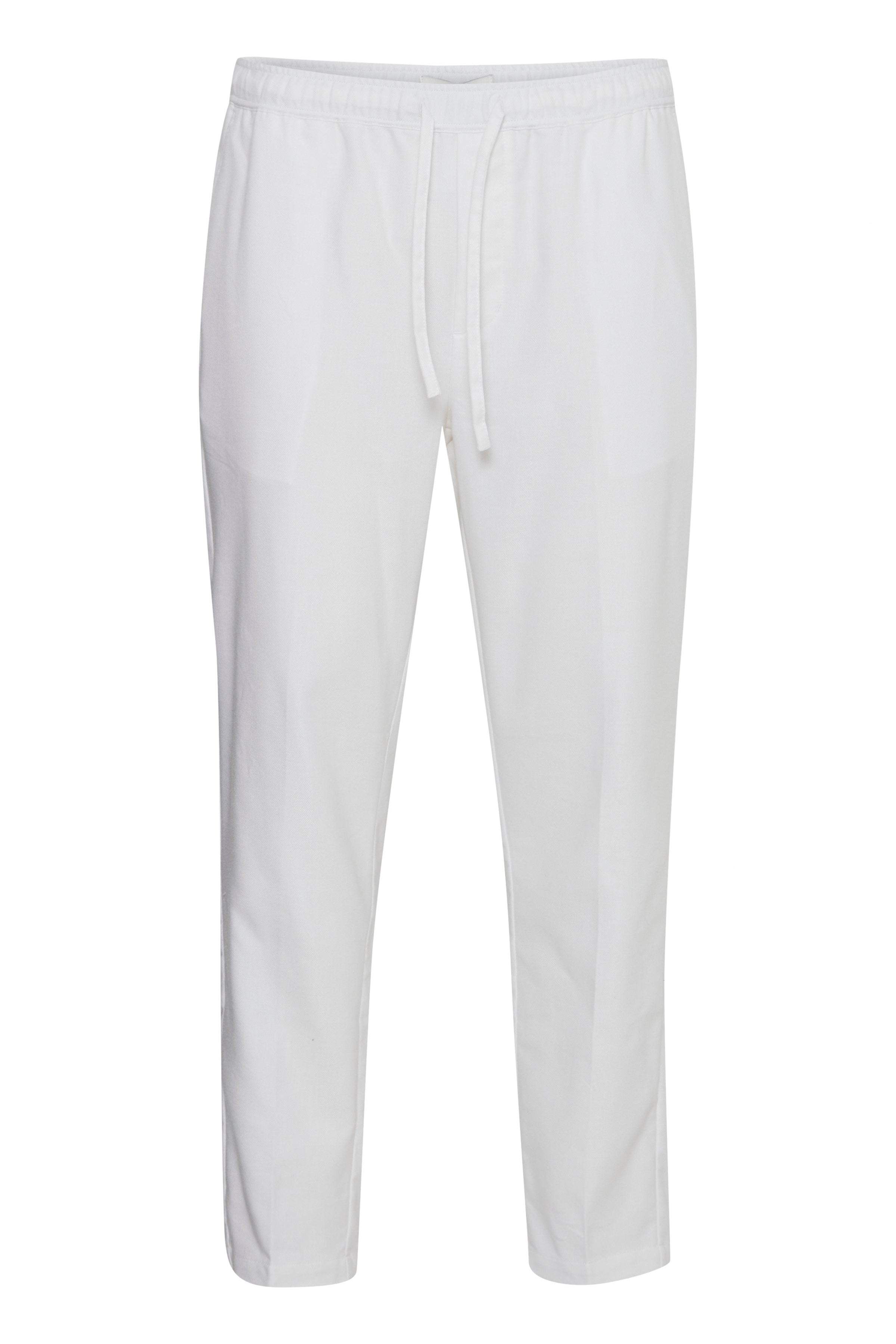 Lightweight Linen Blend Casual Trousers - White