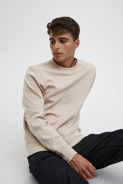 Lightweight Crew Sweater - Stone