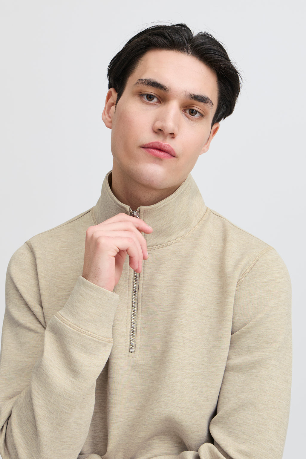 CFSEBASTIAN Quarter Zip Sweatshirt - Beige