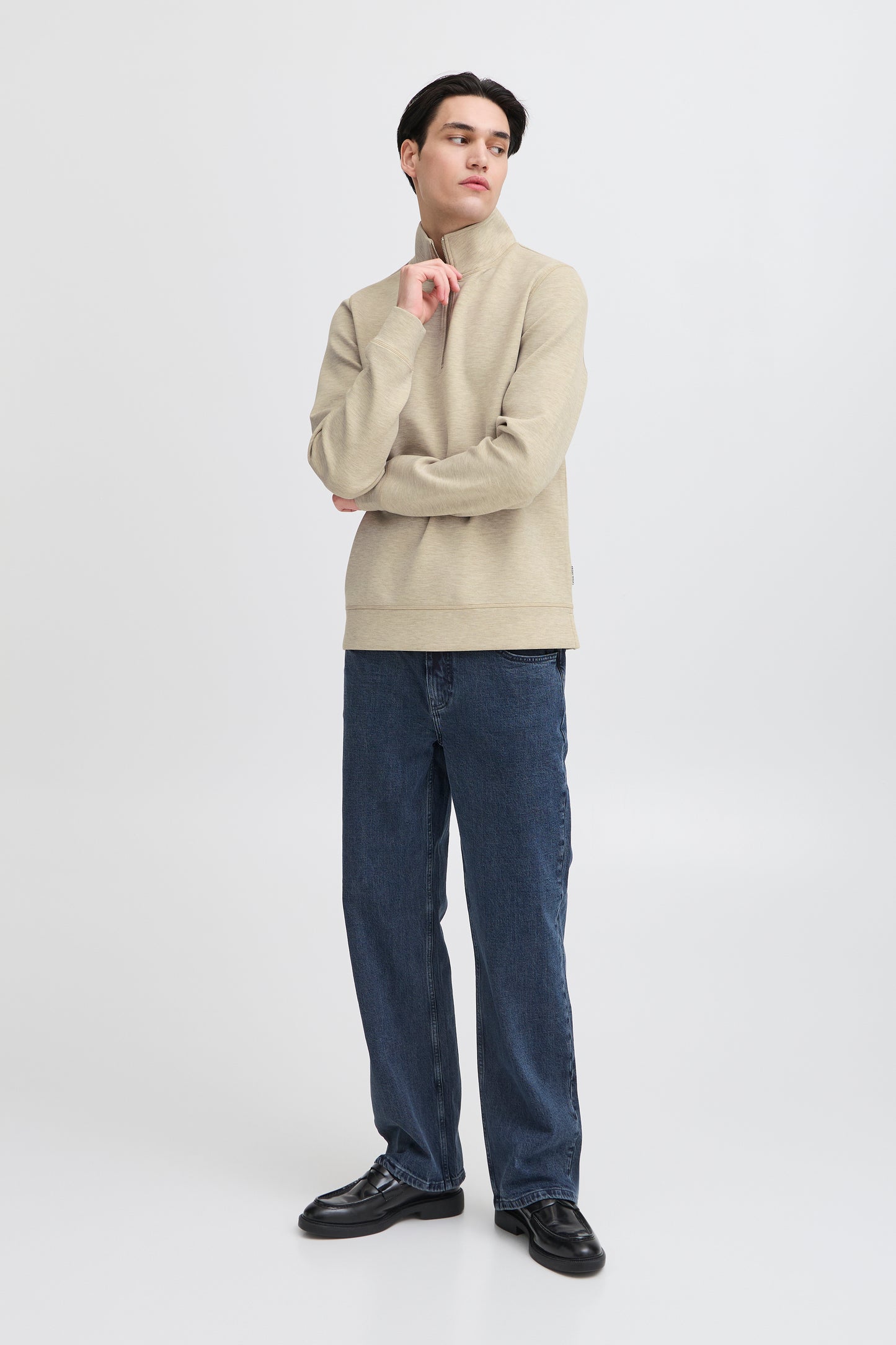 CFSEBASTIAN Quarter Zip Sweatshirt - Beige
