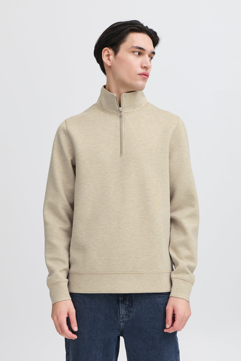 CFSEBASTIAN Quarter Zip Sweatshirt - Beige
