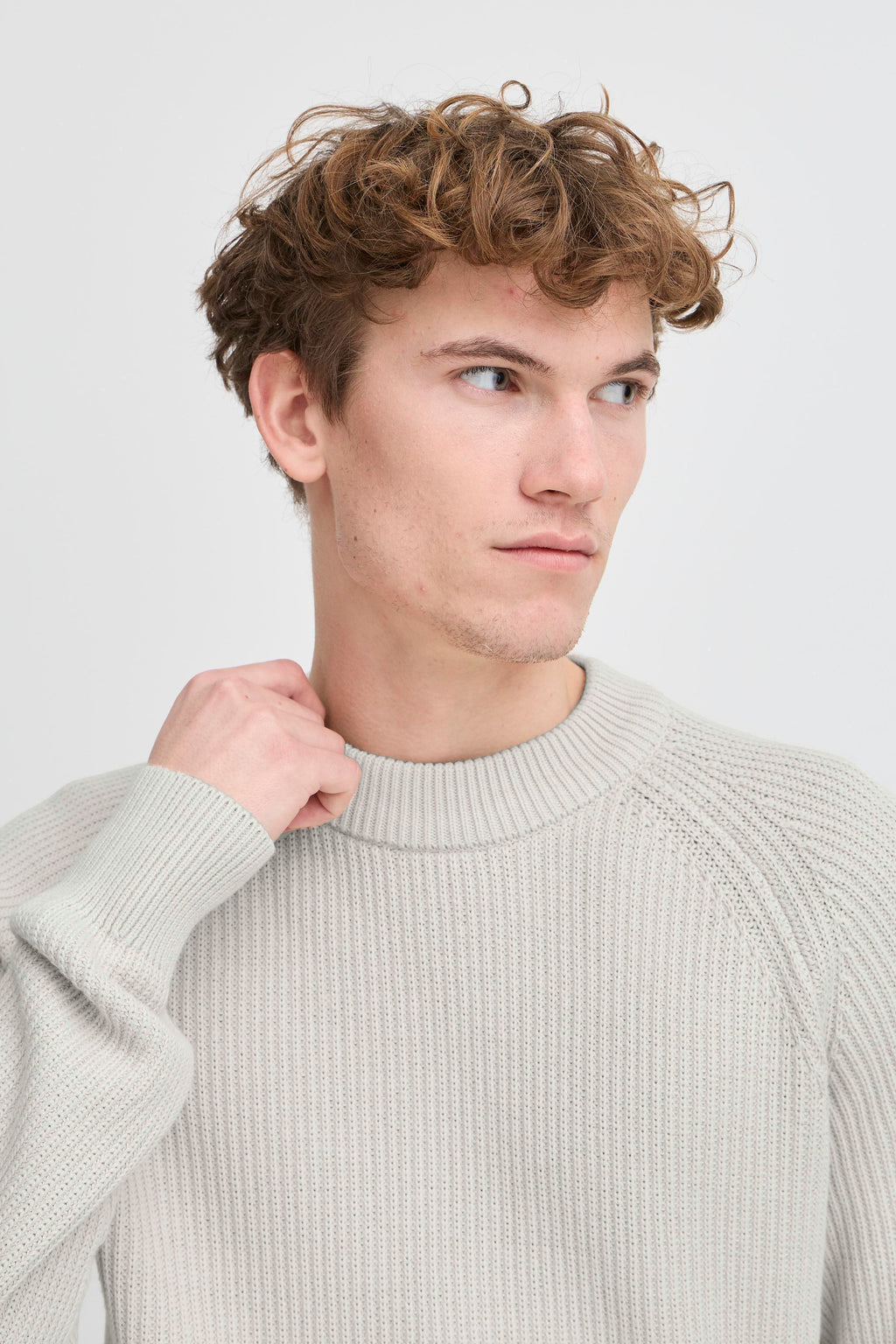 Classic Fine Cable Knit Cotton Jumper - Ecru