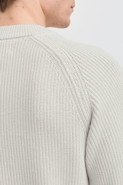 Classic Fine Cable Knit Cotton Jumper - Ecru