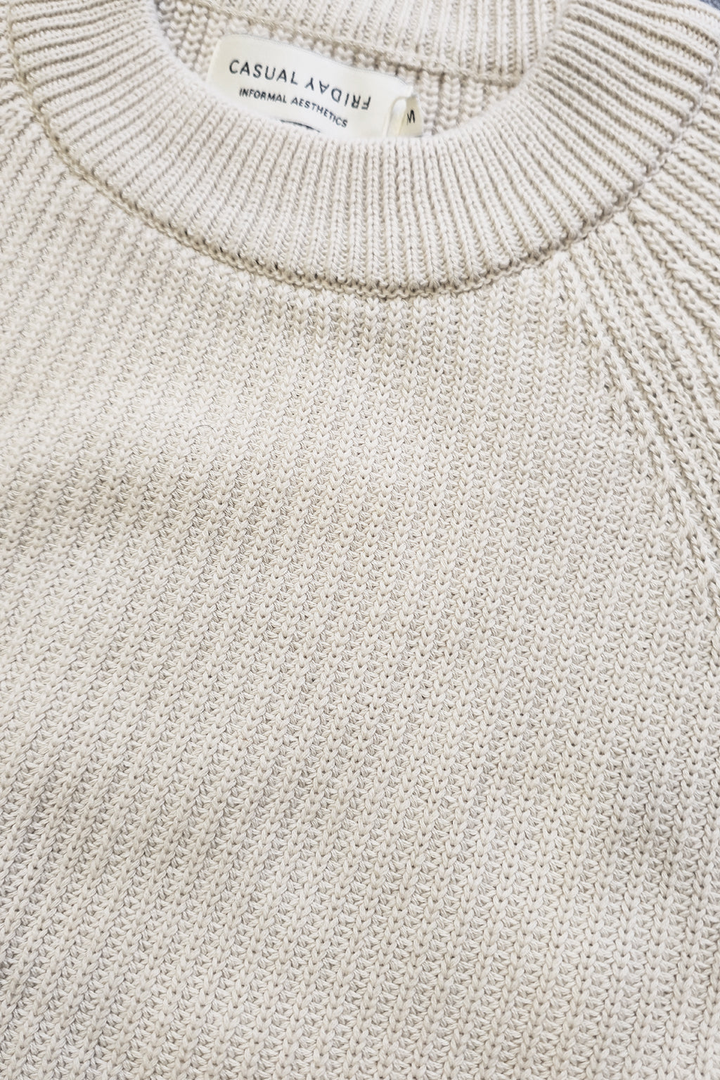 Classic Fine Cable Knit Cotton Jumper - Ecru