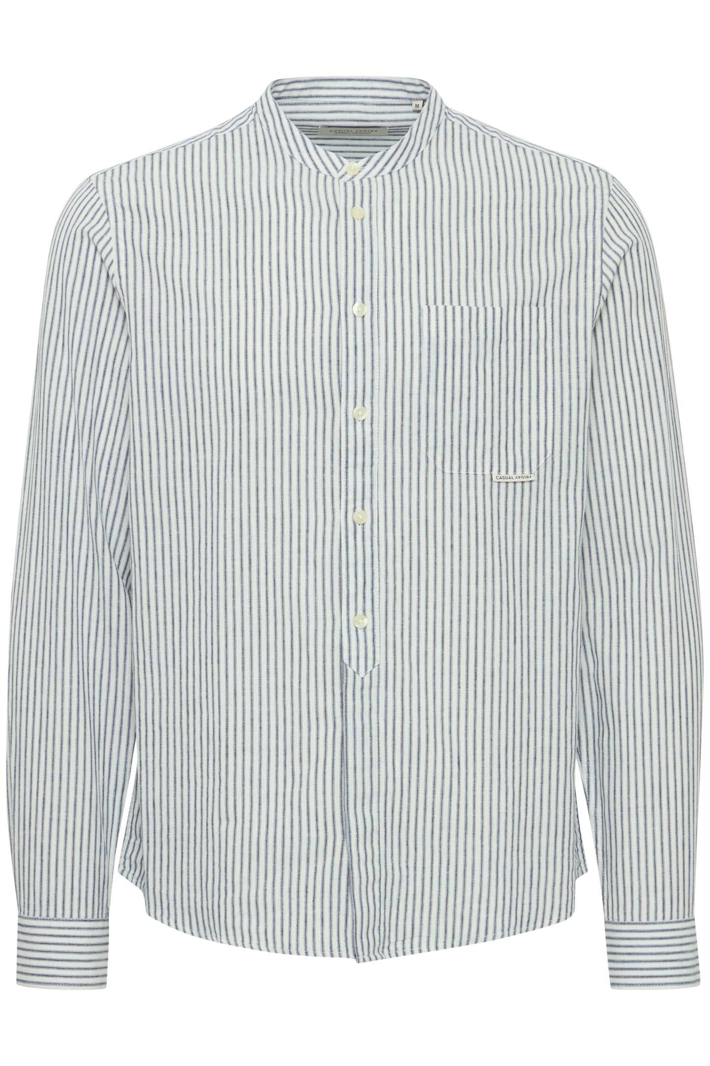 CFANDREW Striped Linen Mix Shirt - Blue