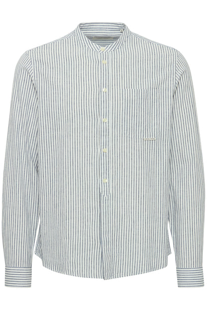 CFANDREW Striped Linen Mix Shirt - Blue
