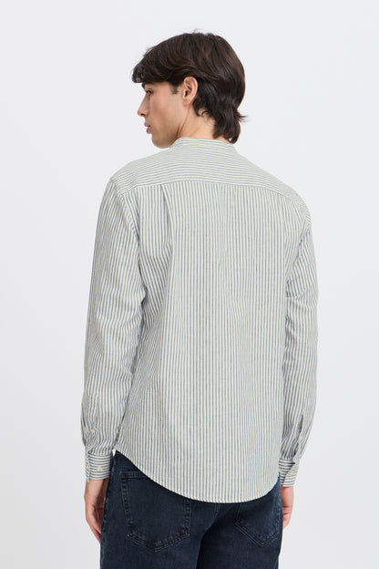 CFANDREW Striped Linen Mix Shirt - Blue