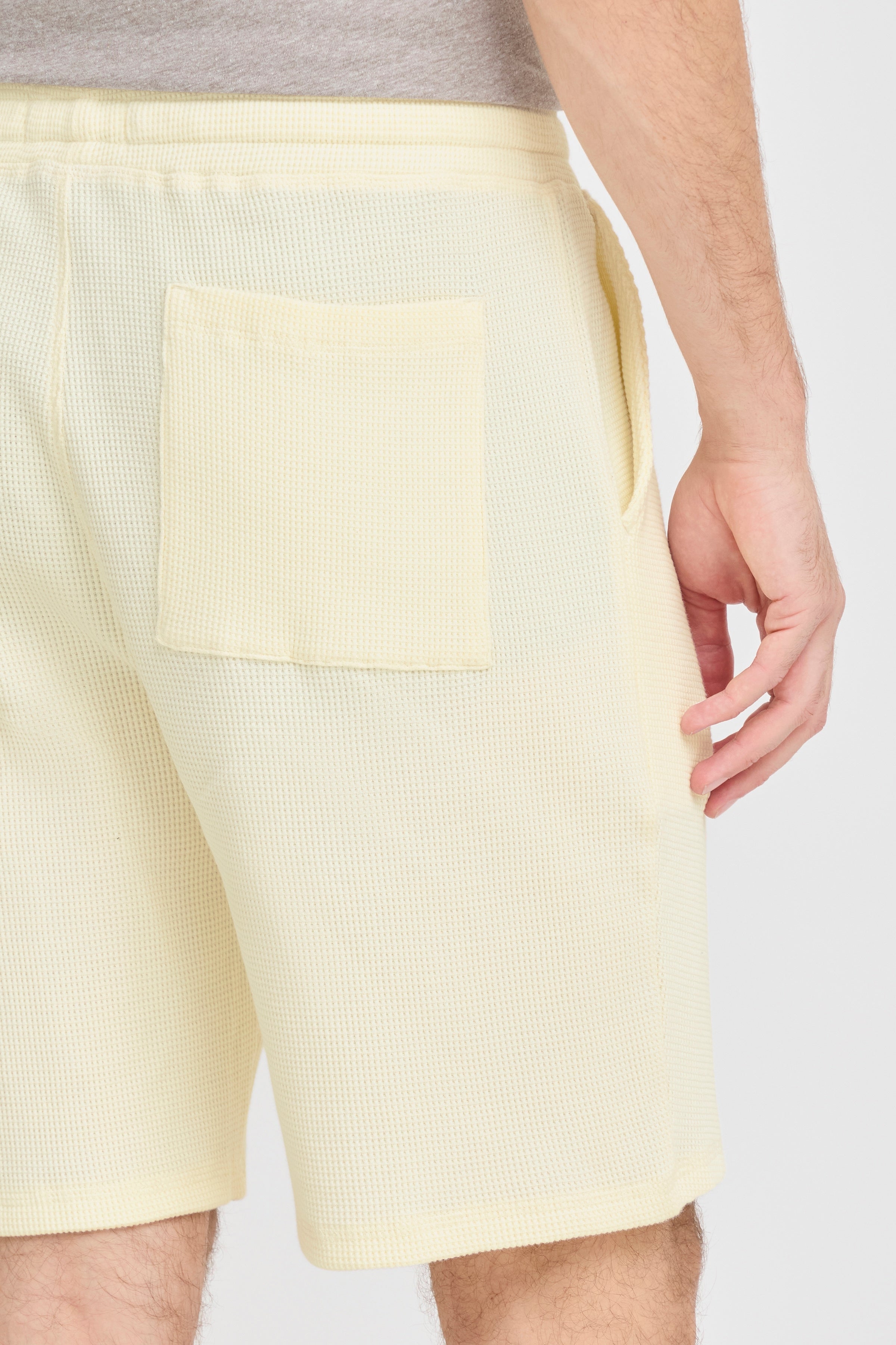 CFULFO210 Waffle Shorts - Cream