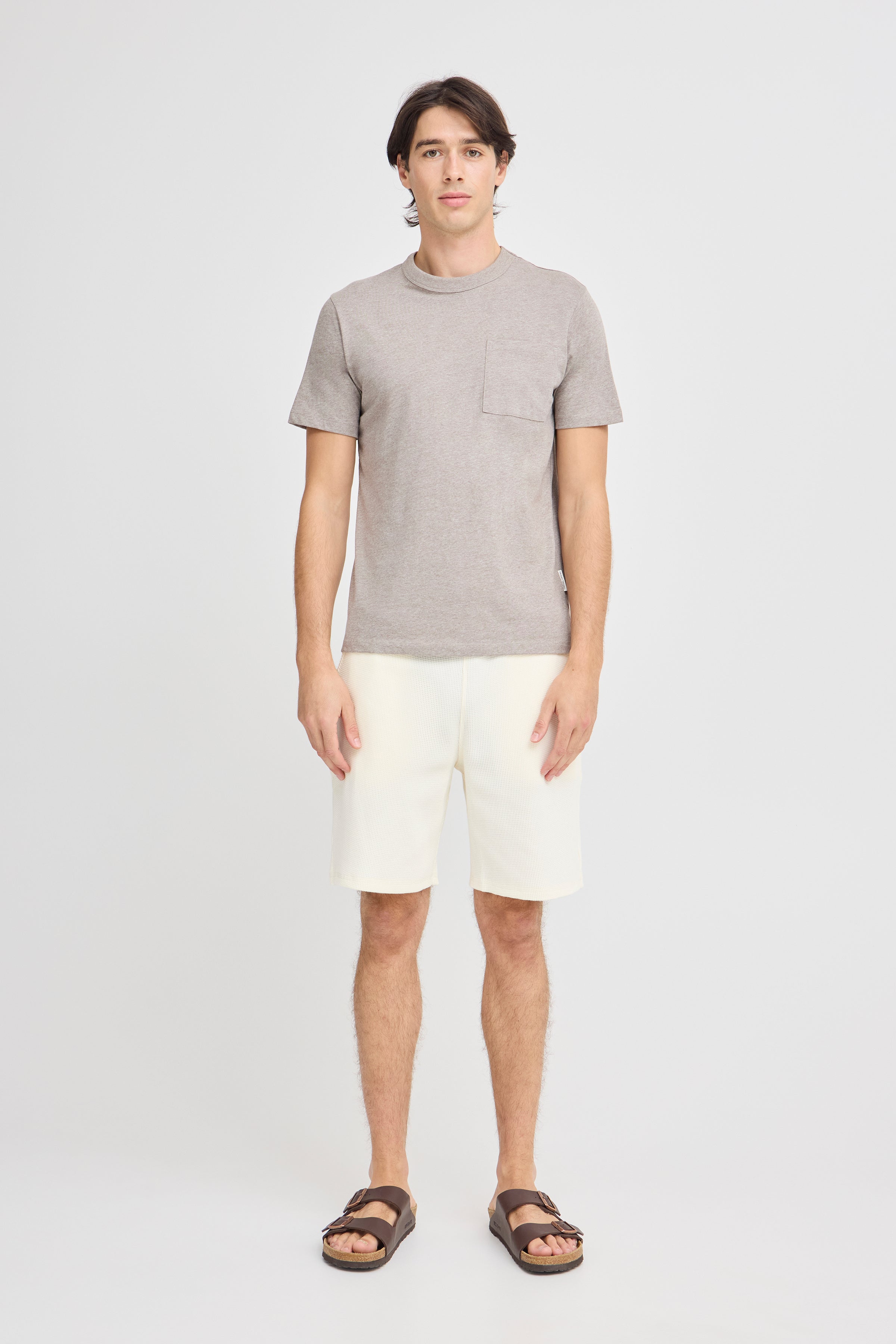 CFULFO210 Waffle Shorts - Cream