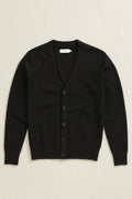 Woolen Button Cardigan - Black
