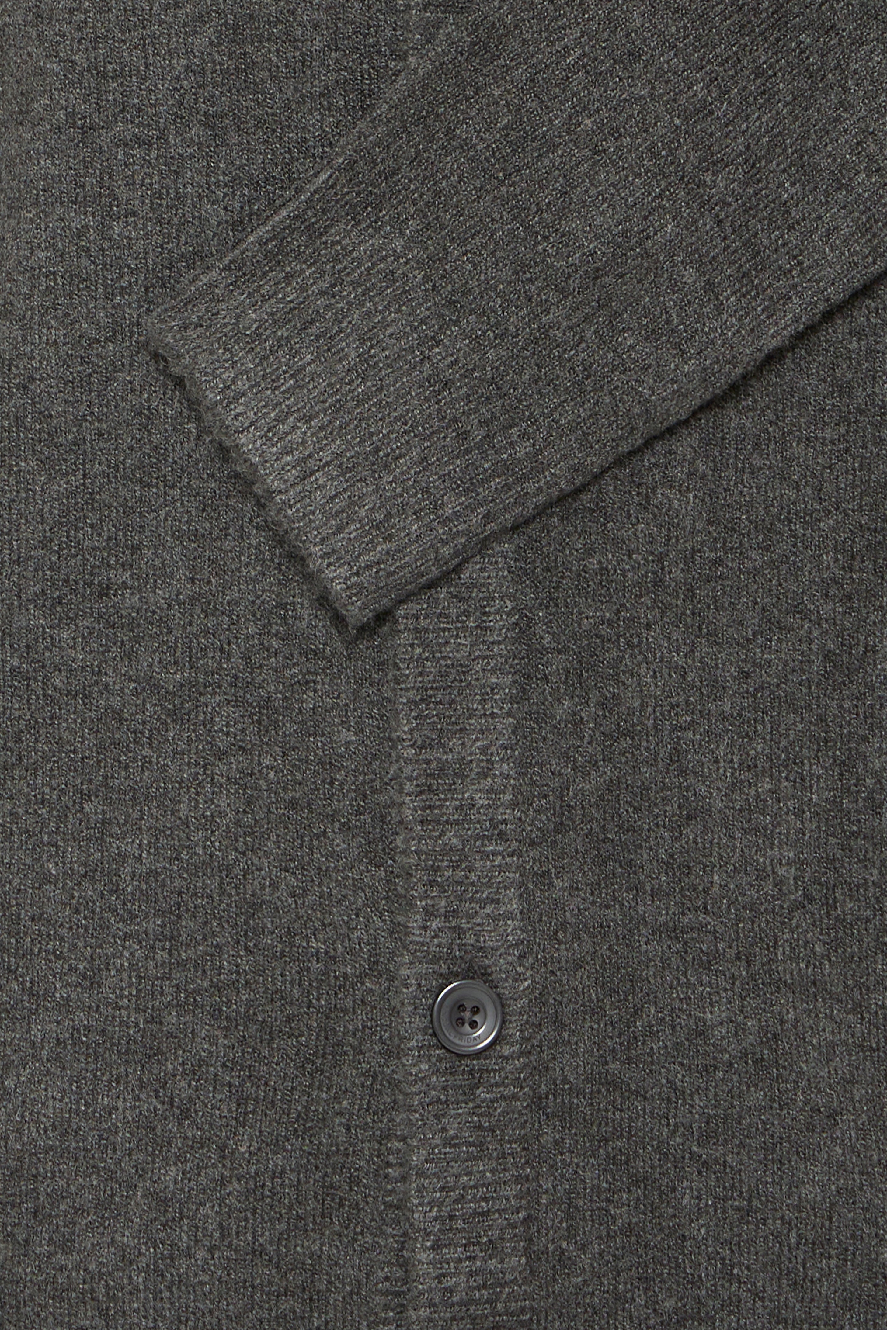 Woolen Button Cardigan - Charcoal Grey