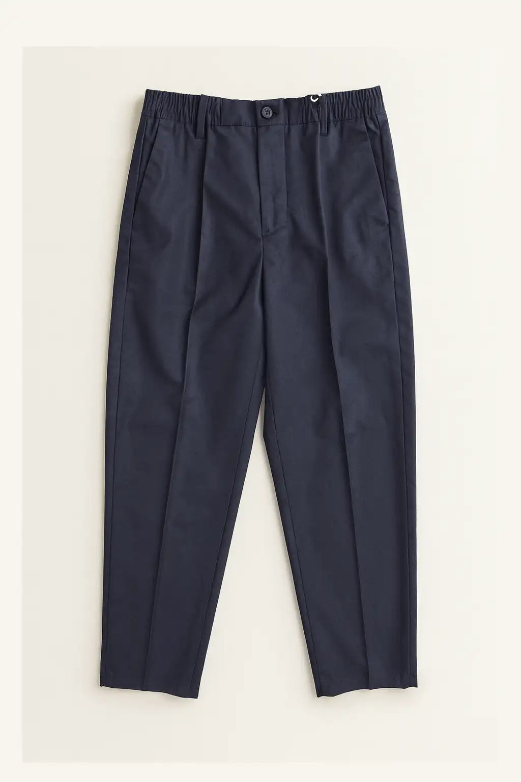Relaxed Fit Pleated Trousers - Navy
