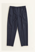 Relaxed Fit Pleated Trousers - Navy